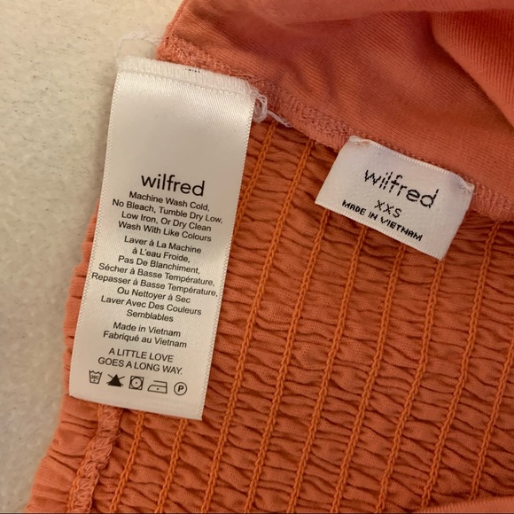BNWT Aritzia Wilfred Daveney Crop Top - XXS - Tawny Orange - Picture 5 of 8